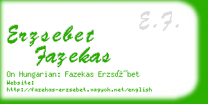 erzsebet fazekas business card